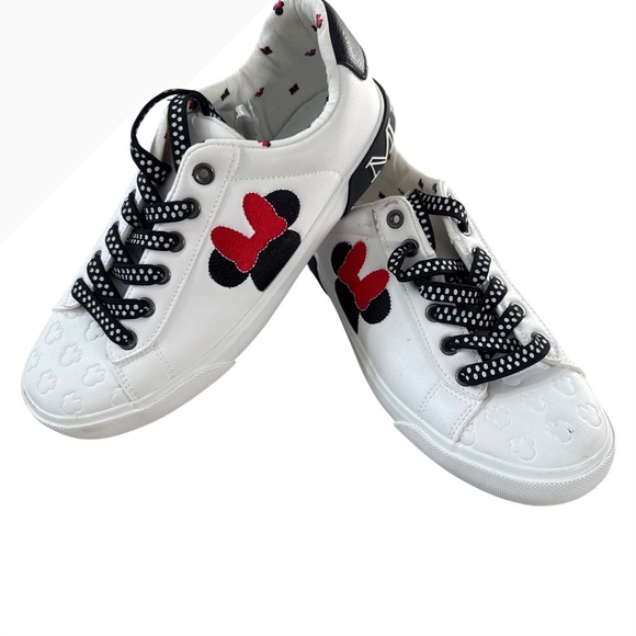 Ground Up Womens White Minnie Mouse Lace Up Sneakers Size 7.5 - Picture 3 of 7